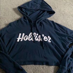 cropped hollister hoodie